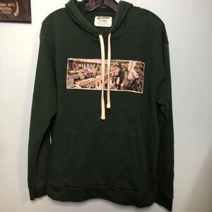 DJ Shadow Entroducing Panoramic Green Hoodie 90s Mo’Wax Hip Hop
